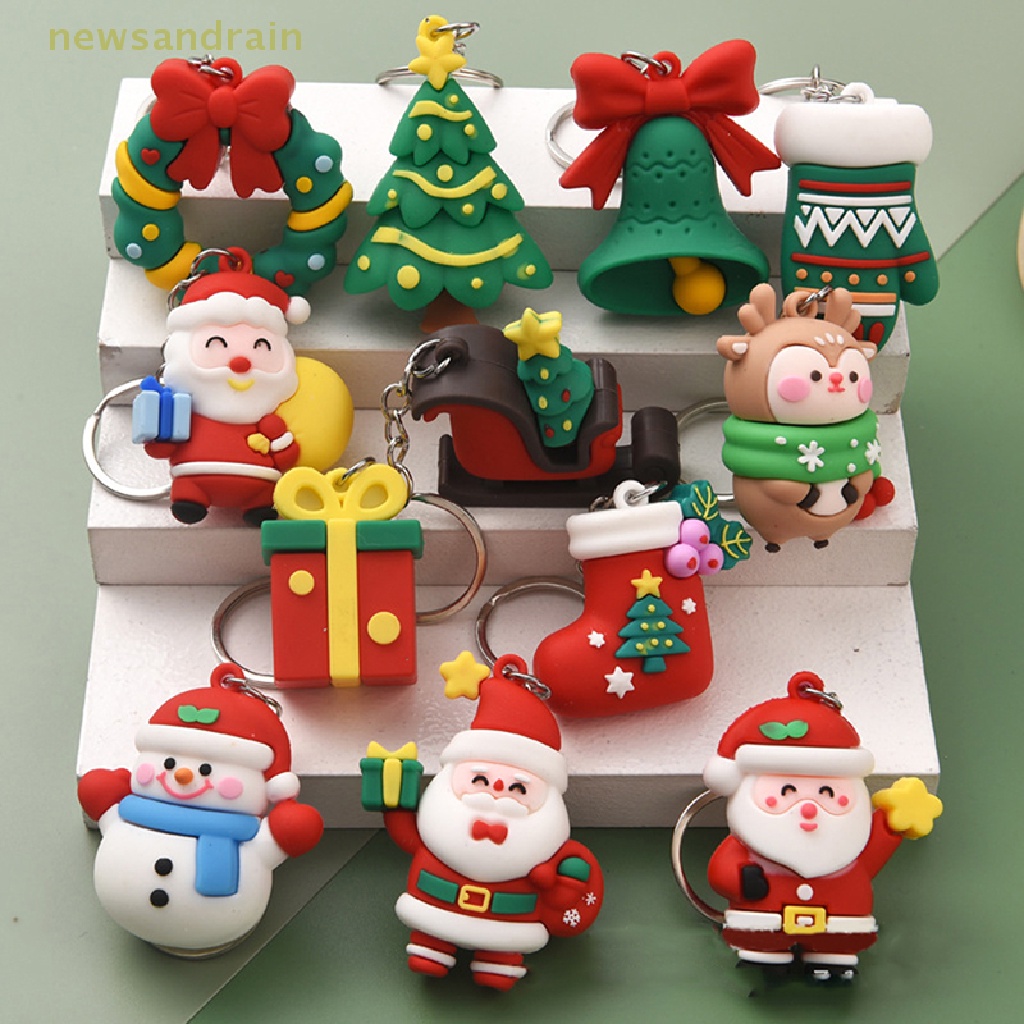 Móc Khóa Hình Ông Già Noel Tuần Lộc Dễ Thương