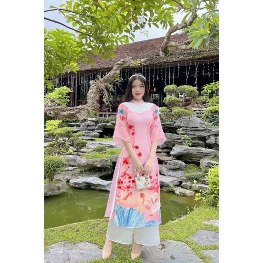 🥰 Áo dài ogana 4 tà hàng thiết kế đẹp hàng thiết kế giá bán sỉ cao cấp cam kết ảnh thật 100%