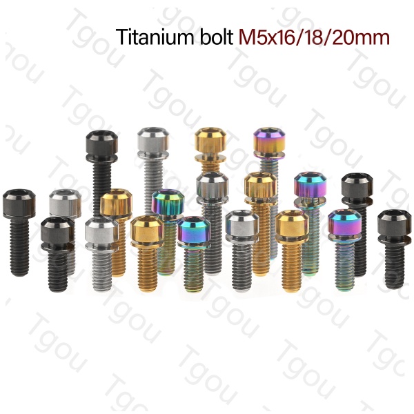 Bu Lông Lục Giác Bằng Titan M5x16 18 20mm Kèm Ốc Vít Cho Ghi Đông Xe Đạp