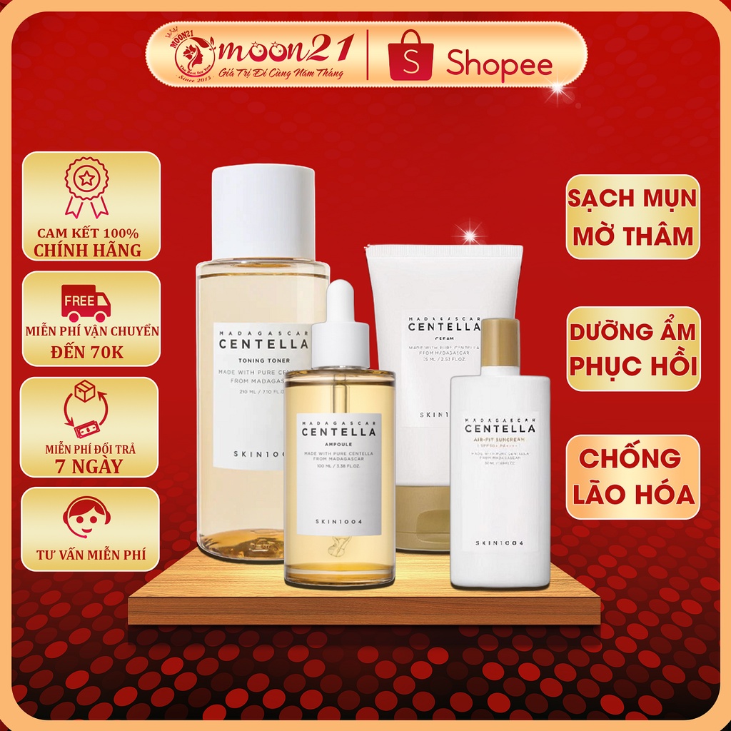 Bộ mỹ phẩm dưỡng da rau má cho da nhạy cảm SKIN1004 Madagascar Centella Skin1004 Tinh Chất Rau Má SKIN1004 Hàn Quốc