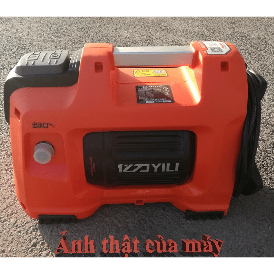 Máy Rửa Xe Áp Lực Cao Dùng Trong Gia Đình Yili Ylq4450G-O Tặng Kèm Nhiều Phụ Kiện Dùng Rửa Xe Cao Áp Ô Tô Xe Máy Mini Bả