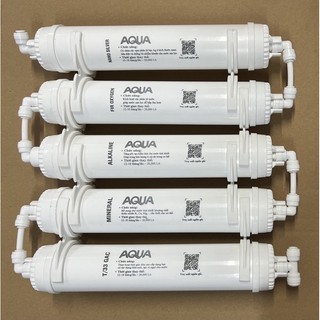 Bộ 5 lõi 5,6,7,8,9 sau màng thương hiệu aqua- lắp sẵn về chỉ việc lắp máy