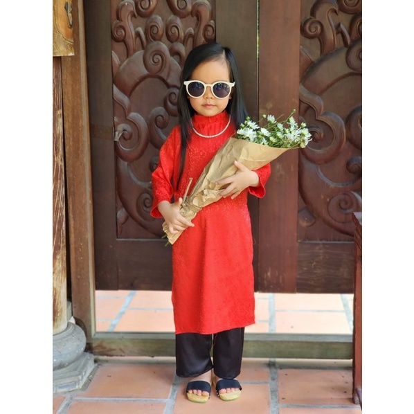 Áo dài Gấm hoa Bé Gái