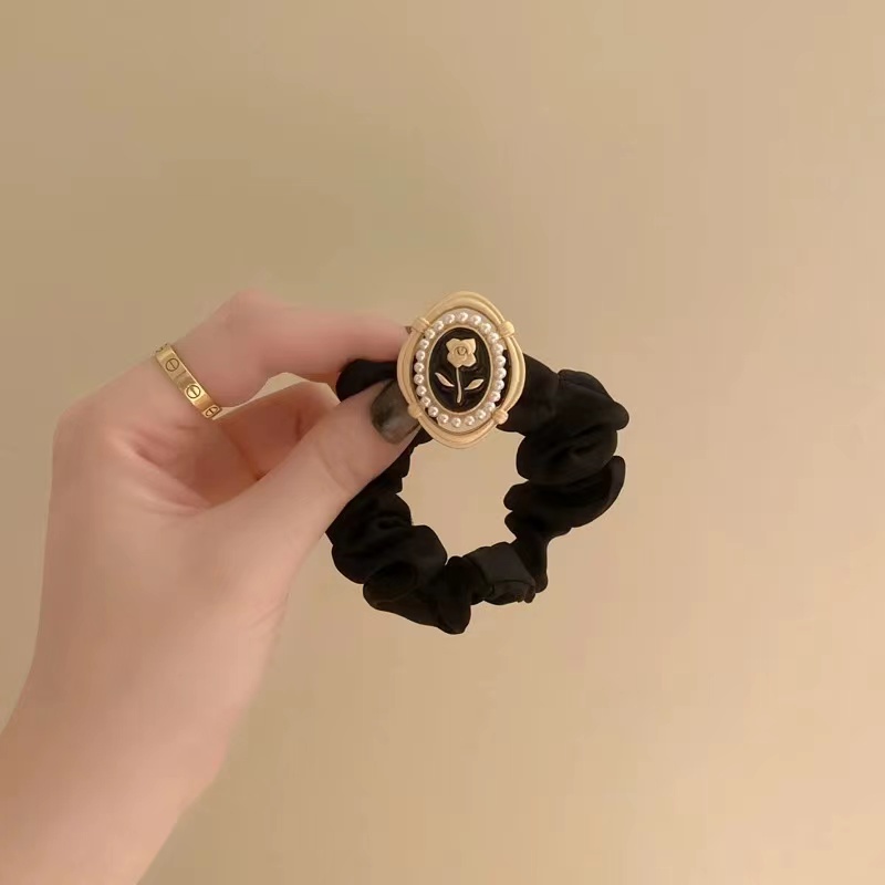 Dây Cột Tóc Đính Hoa Phong Cách Cổ Điển Cao Cấp Dành Cho Nữ