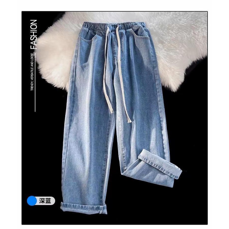 ✨✨ jeans cotton  Đề xuất Quần  nguyên chất co giãn thoải mái eo mã  Đơn giản đi lại S -xxxxxl