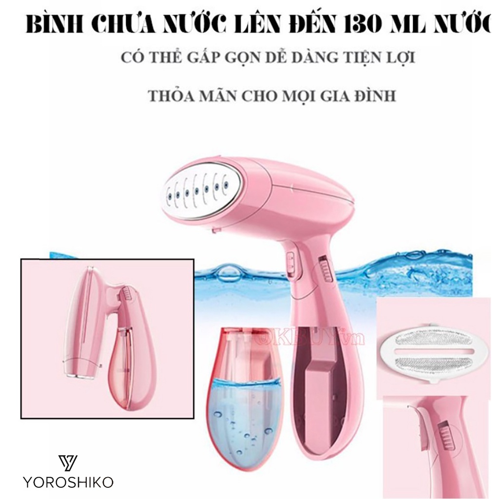 Bàn Là Hơi Nước Cầm Tay Yoshiko nhỏ gọn tiện lợi cho gia đình GẮP GỌN