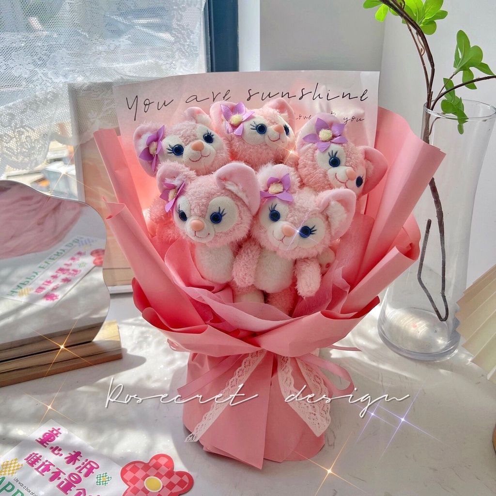 Búp Bê Nhồi Bông Hình Gấu Hoạt Hình Dễ Thương Dùng Làm Quà Tặng Sinh Nhật Cho Bạn Gái