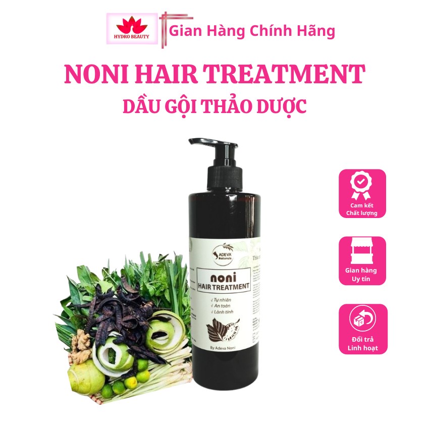 Dầu gội thảo dược Adeva Noni, bồ kết, trái nhàu, giúp giảm gàu, ngừa rụng tóc, giúp tóc bồng bềnh, mềm mượt