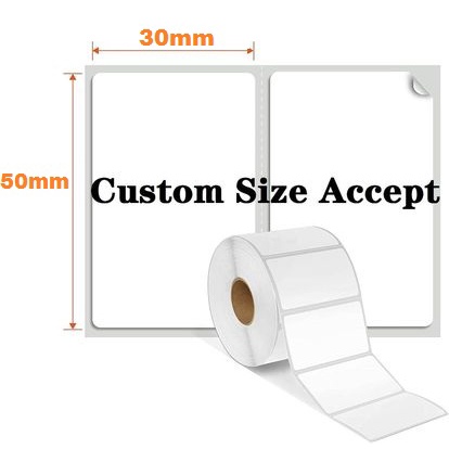 Tem trà sữa Tem nhiệt in tem nhãn in mã vạch in tem phụ 50x30 mm - 5x3 cm