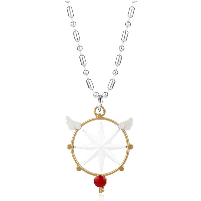 Vòng cổ Mặt Thẻ Bài Sakura Cánh Thiên Thần Dễ Thương Cho Nữ