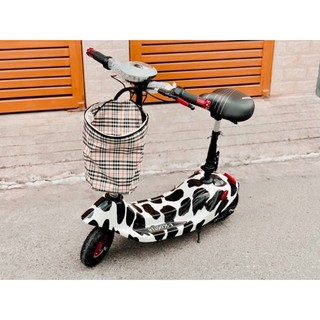 XE ĐIỆN MINI SCOOTER XE 8 INCH TẶNG GIỎ VÀ GHẾ PHỤ