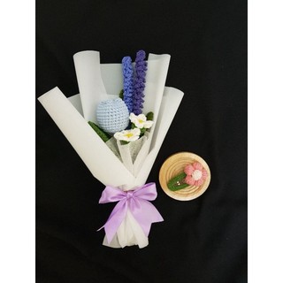 hoa len handmade (tulip-cúc-lavender)