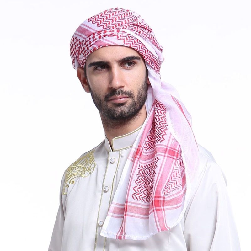 (LTT) Khăn Trùm Đầu Phong Cách Ả Rập Cho Nam Giới Ả Rập Dubai