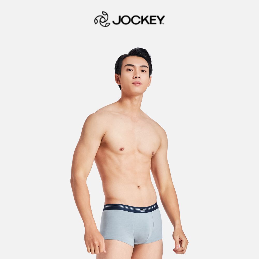 Quần Lót Nam Thun Bamboo Jockey Dáng Trunk Co Giãn Thoải Mái Màu Xám nhạt - J1249_P1