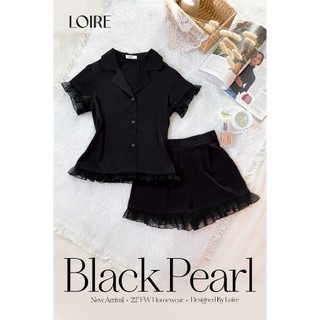 Bộ Pijama Lụa Phối Voan Loirechic PCC08