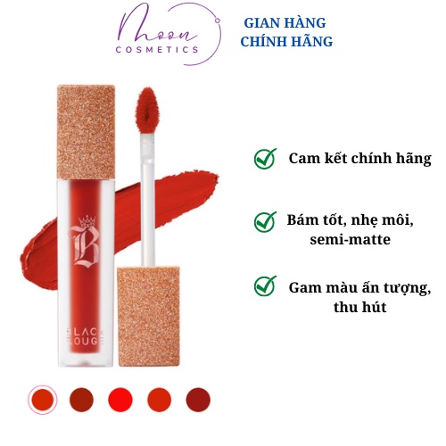 Son Kem Lì BLACK ROUGE Air Fit Velvet Tint Ver 7: Velvet Crown (A33 -> A37)