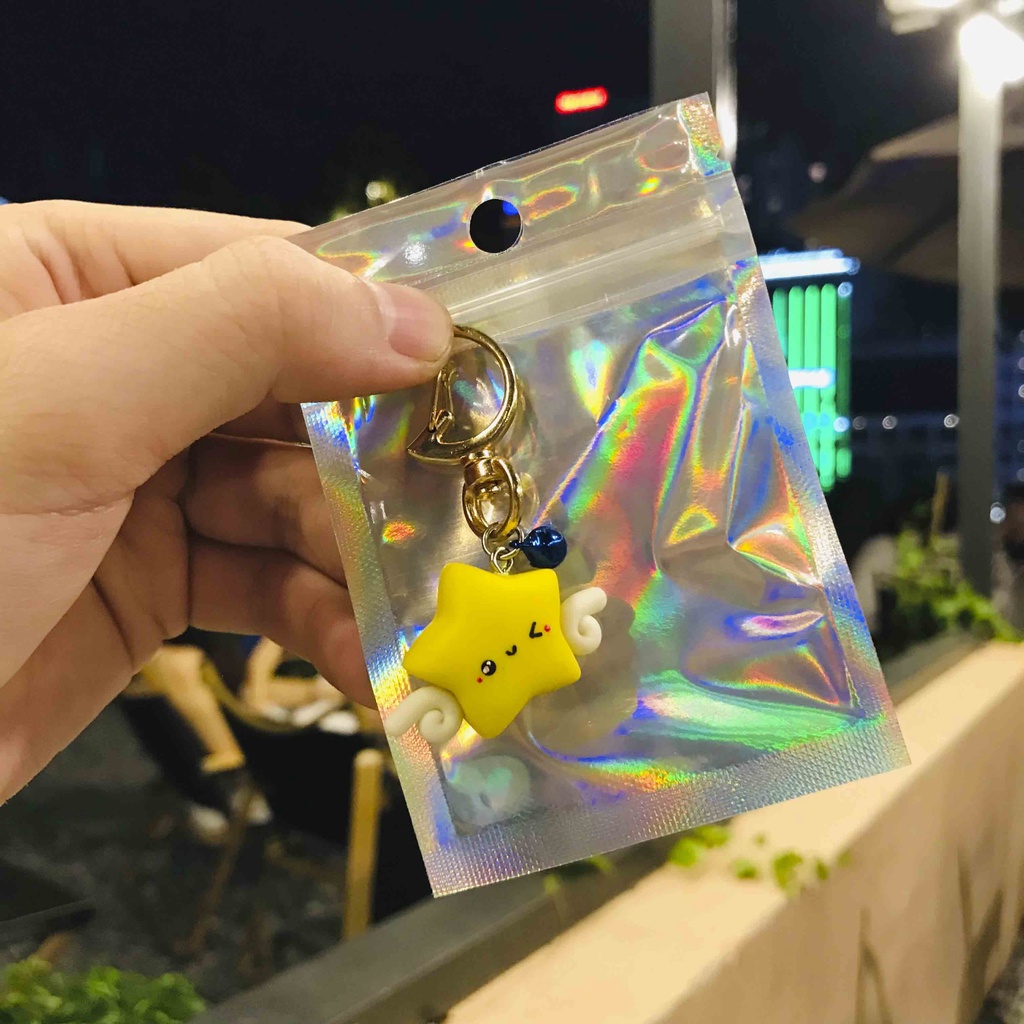 Móc khóa Handmade Đất sét Nhật Bản kèm túi hologram đáng yêu