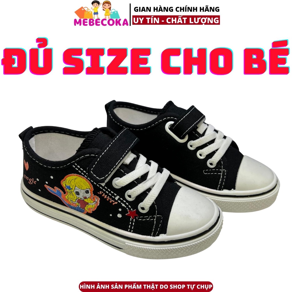Giày thể thao quai khóa dán phong cách Hàn Quốc xinh xắn cho bé gái loại đẹp MBCK