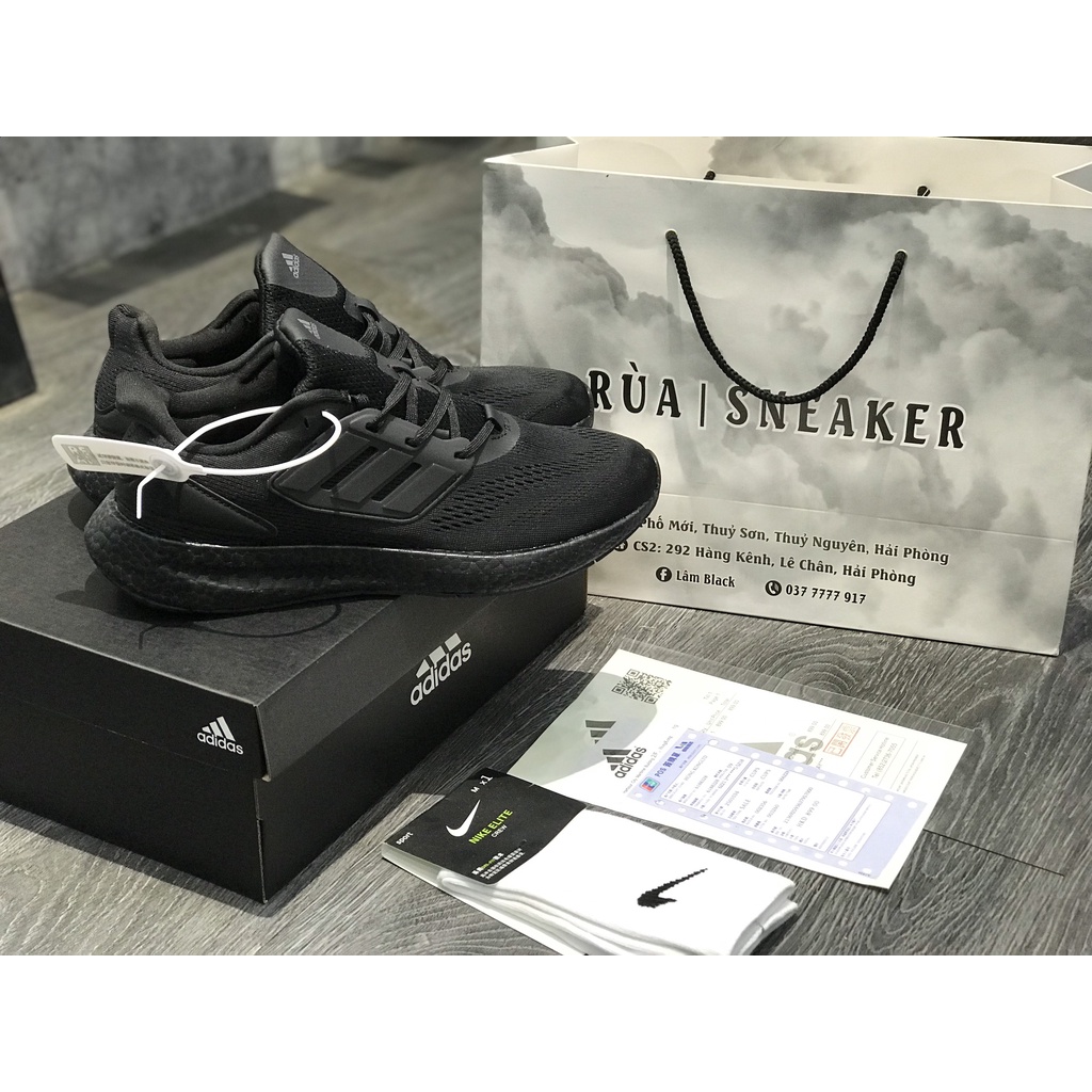 Siêu Phẩm Giày Thể Thao Sneaker A/Di/Das Peru Boost Full Đen Cao Cấp Ảnh Thật +Freeship