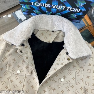 Áo khoác Da Vân L.V Cổ Lông New