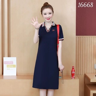 Sale đầm bigsize polo cổ v s ọ c m 16668