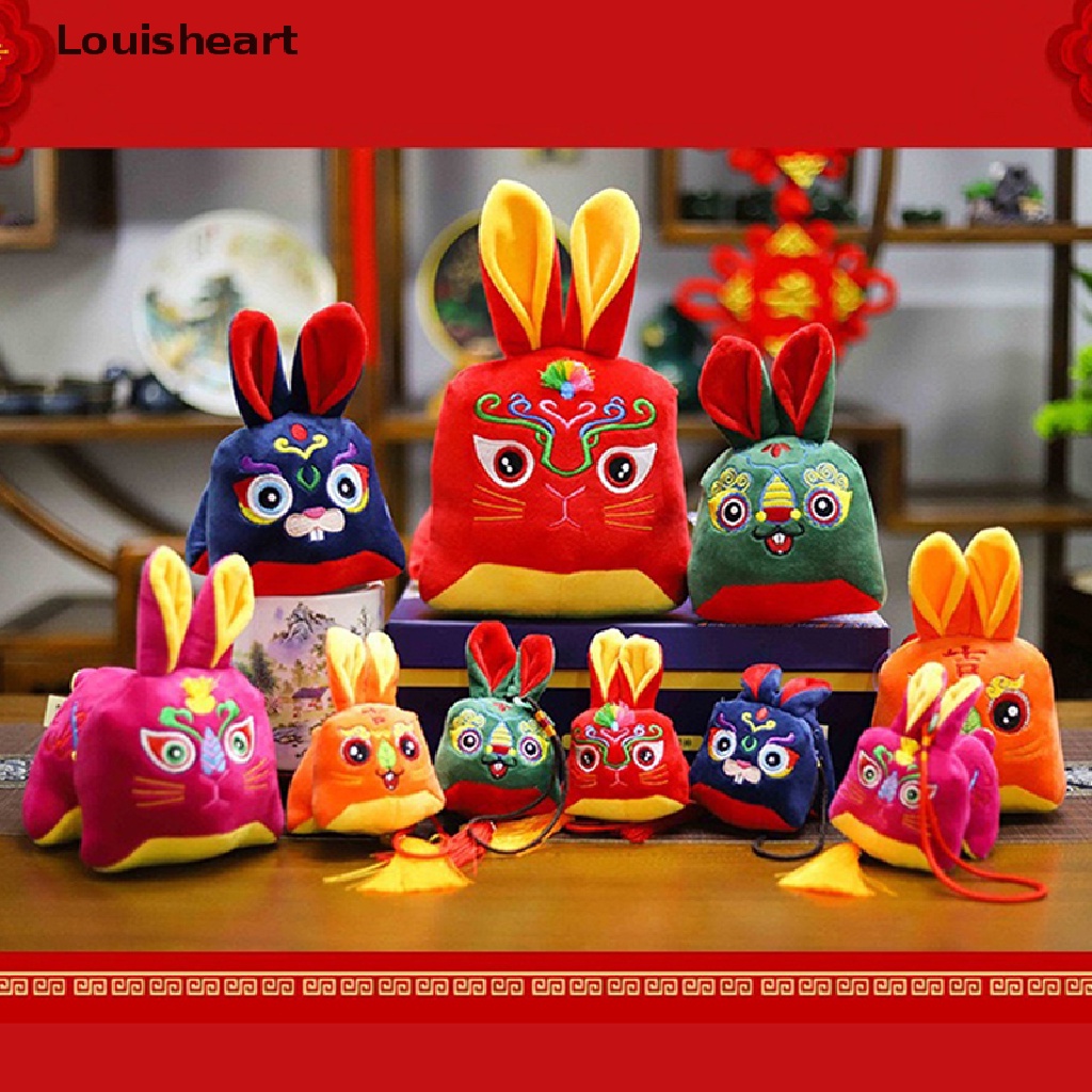 Louisheart Thỏ Nhồi Bông Thiết Kế Phong Cách Trung Hoa Xinh Xắn