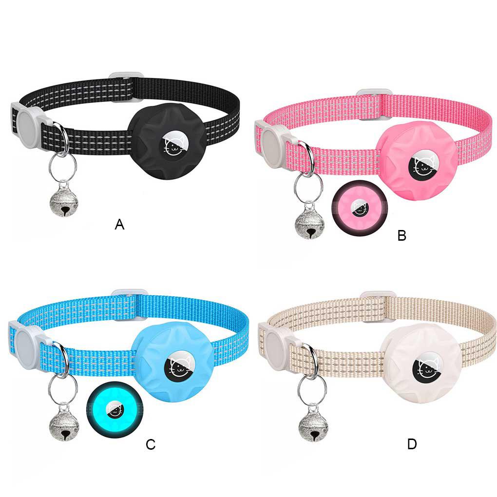 Vòng Cổ Bằng Polyester Chống Nước Chống Sốc Họa Tiết Sọc Phản Quang Cho Thú Cưng