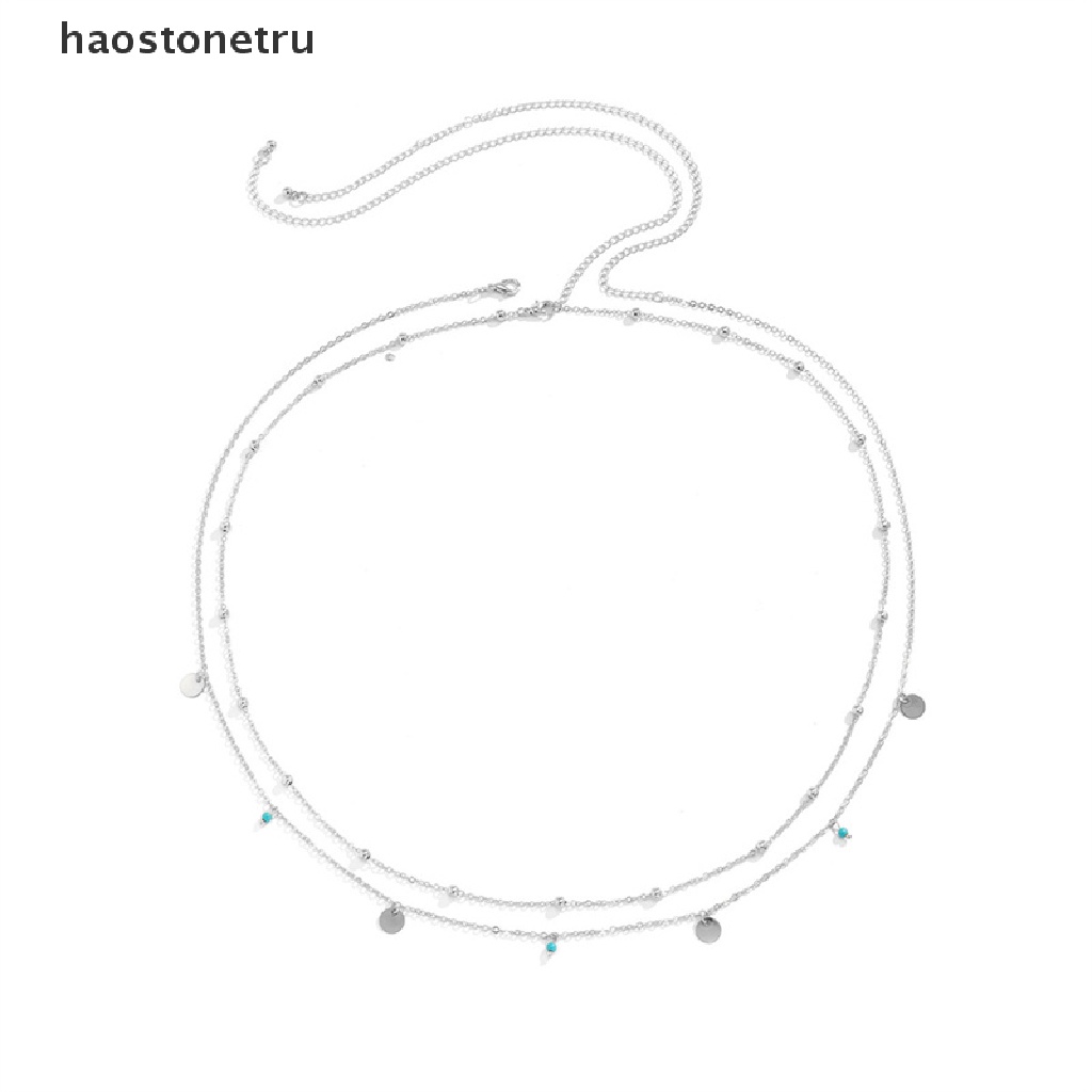 Dây Xích Đeo Hông Nhiều Lớp Đính Hạt Phong Cách Boho Thời Trang Quyến Rũ Cho Nữ