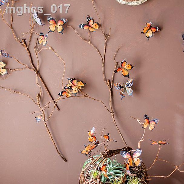 ✵ Harvest Hut Retro Cành Chết Bướm Hoa Mô Phỏng Hoa Hoa Giả Cắm Hoa Nghệ Thuật Trang Trí Phòng Khách Trang Trí Nhà Cửa T