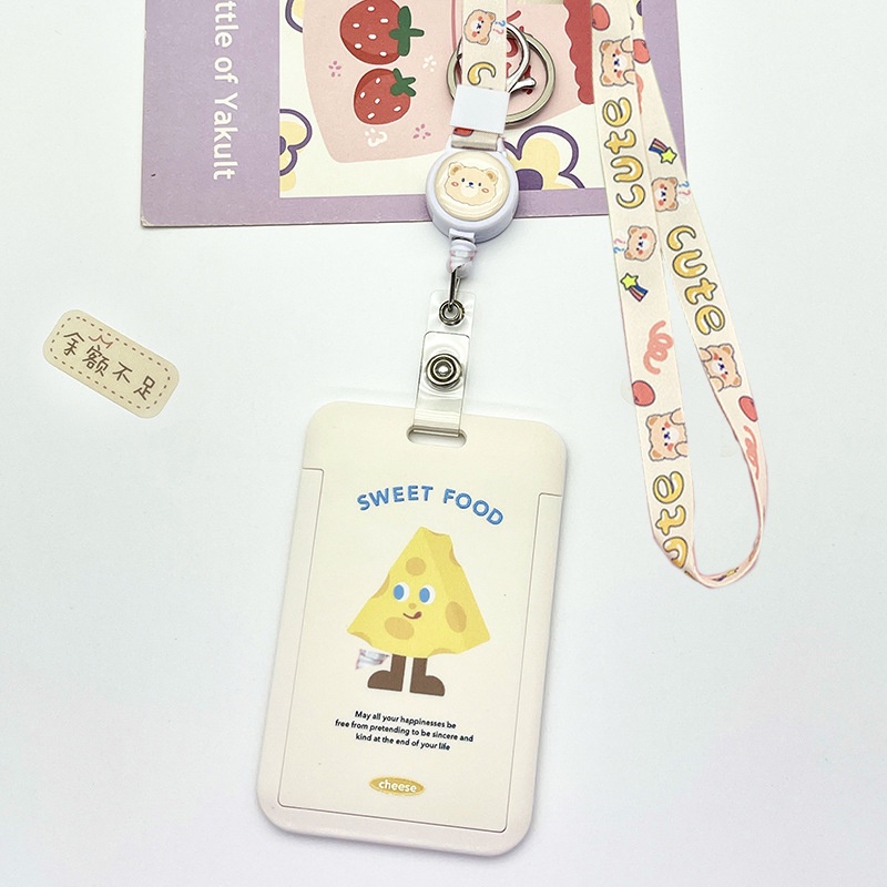 Ví Đựng Thẻ ID / Thẻ Ngân Hàng / Xe Bus Hình Chú Chó Hoạt Hình Có Dây Đeo Cổ Dễ Thương