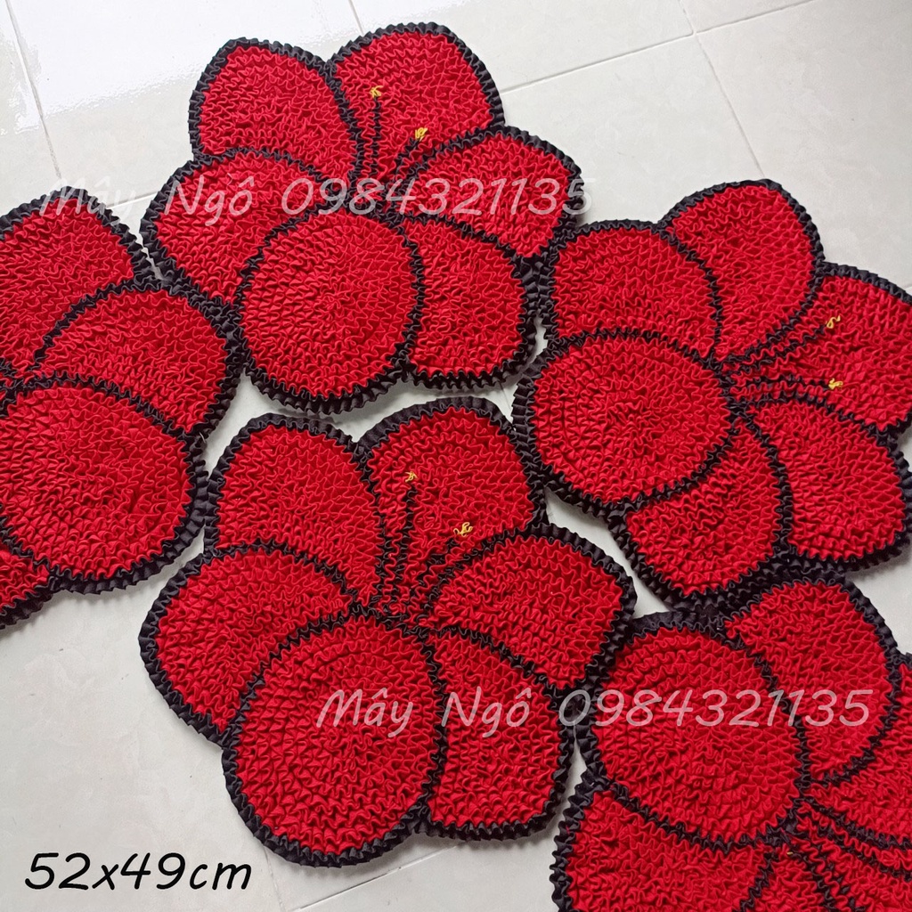 Thảm lau chân thảm handmade hình hoa ly