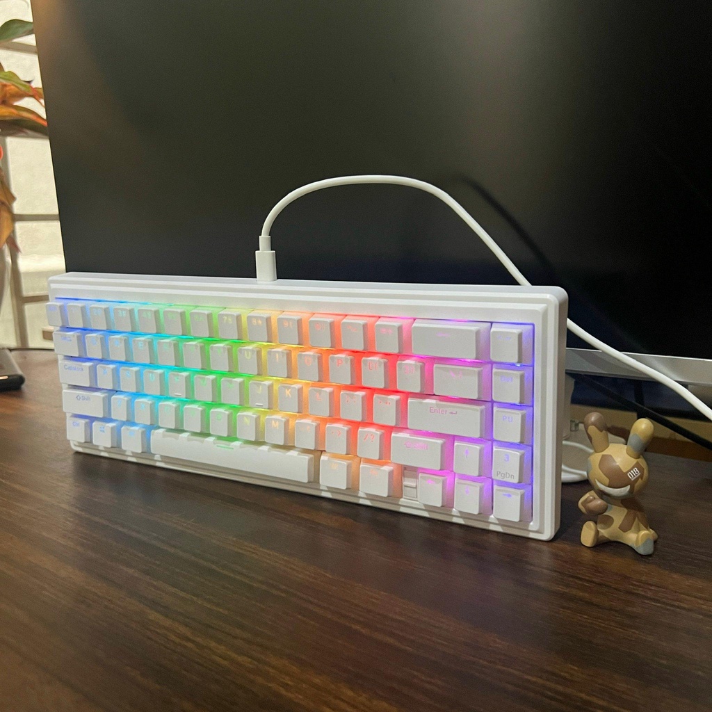 Bộ keycap xuyên led pudding pbt doubleshot profile OEM 130 phím