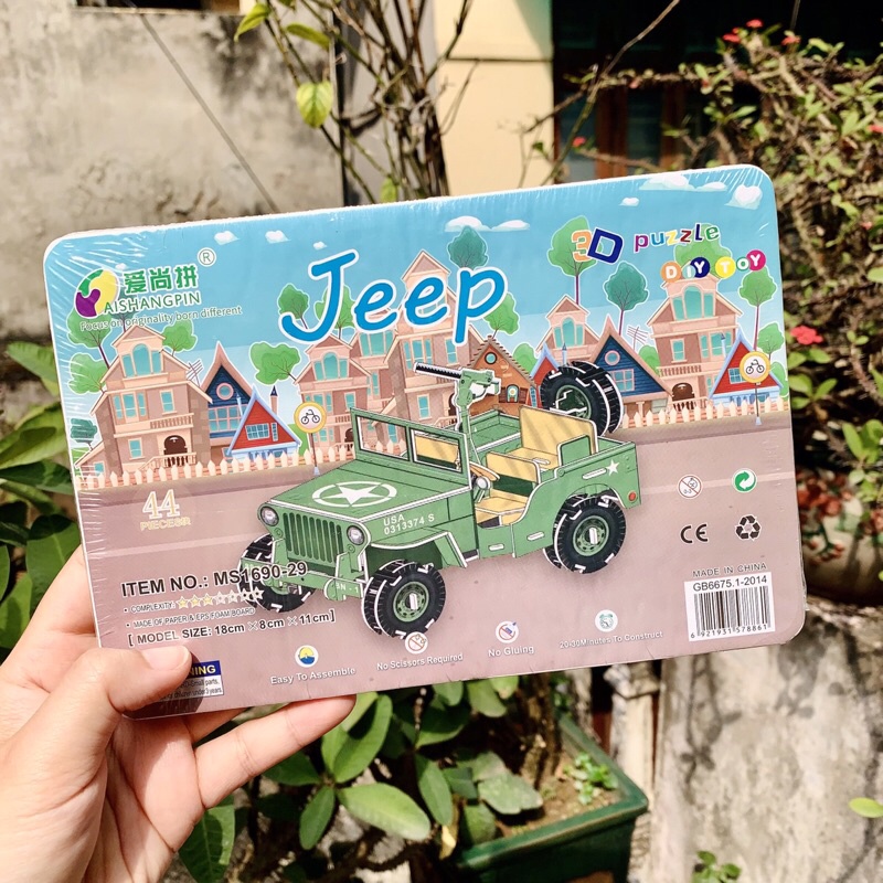 Đồ Chơi Giáo Dục Mô Hình Lắp Ráp 3D Bằng Giấy Bìa Xốp Cho Bé - Phương Tiện