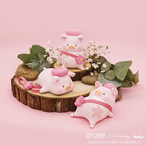 ★Hgtoys★ Bộ 52 Búp Bê Đồ Chơi Hình Hoa Anh Đào Heo LULU Pig Series Hoa Anh Đào Thời Trang Thích Hợp Làm Quà Tặng
