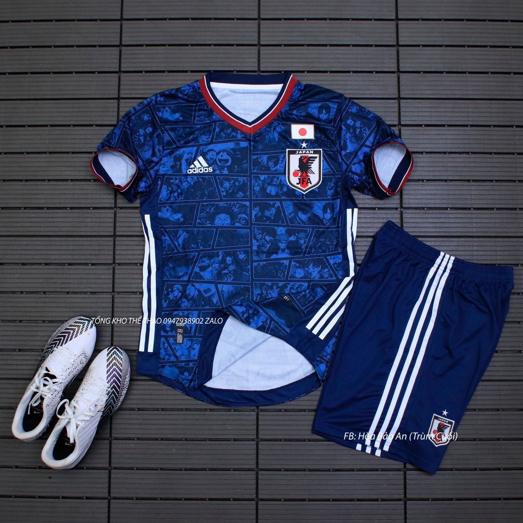 Bộ Quần Áo Bóng đá thi đấu đội tuyển Nhật Bản  WC 2023 màu than ngắn tay - Áo Đấu Tuyển Japan Cao cấp