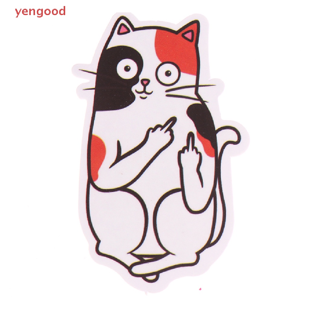 Set 50 Miếng Dán Hình Mèo Hoạt Hình Dễ Thương Trang Trí Laptop / Điện Thoại / Ván Trượt / Xe Hơi