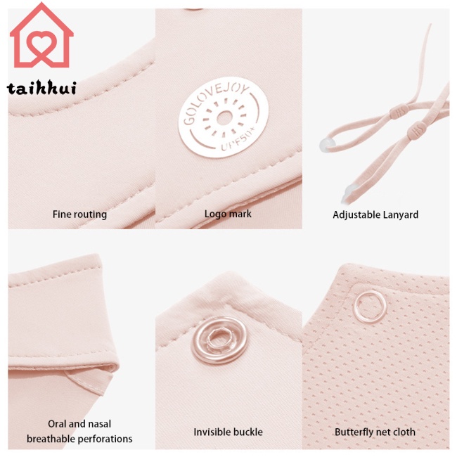 Mũ Chống Nắng Kèm Mặt Nạ Chống Tia Uv Bằng Lụa Mát Thoáng Khí Thời Trang Mùa Hè Cho Nữ