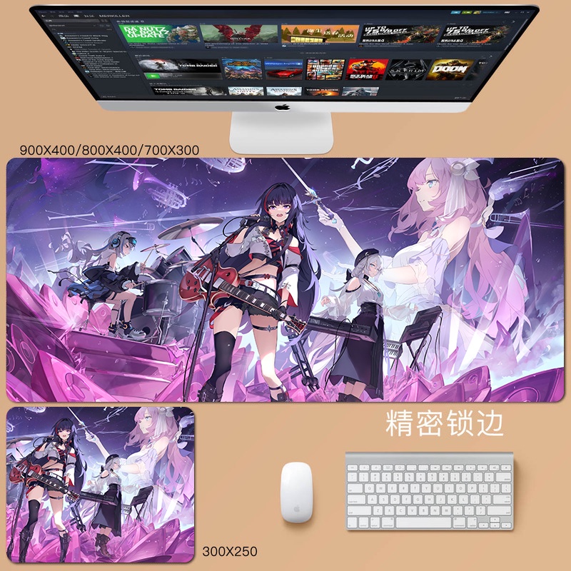 Elysia mouse pad Honkai Impact 3 custom Herrscher of Human:Ego keyboard pad goblin Raiden Mei anime Herrscher of Thunder new Herrscher game Bronya Zaychik table pad pink girl