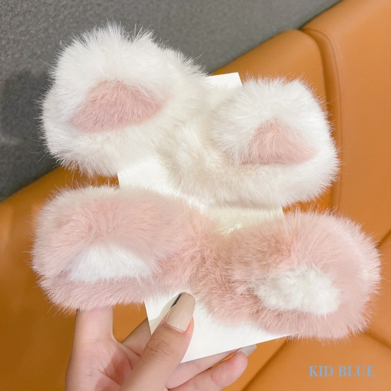 Kẹp Tóc Hình Tai Mèo Bằng Lông Nhung Dễ Thương Xinh Xắn Cho Bé Gái