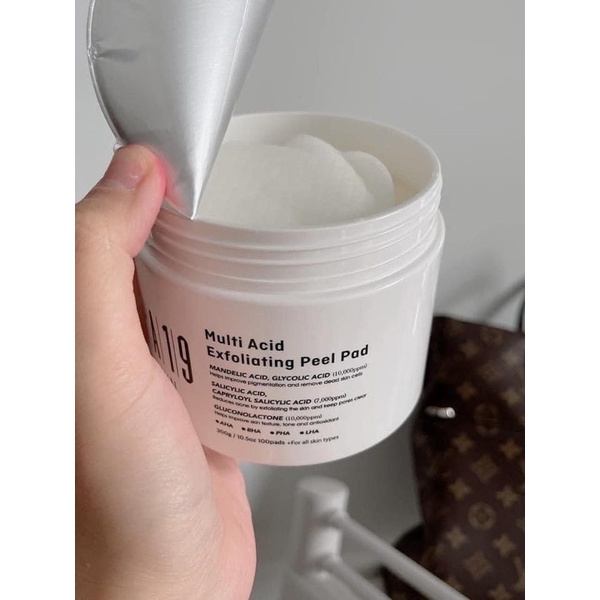 Toner Pad PA19 Skin Multi Acid Exfoliating Pell Tẩy Da Chết Dưỡng Ẩm Dịu Nhẹ 100 miếng