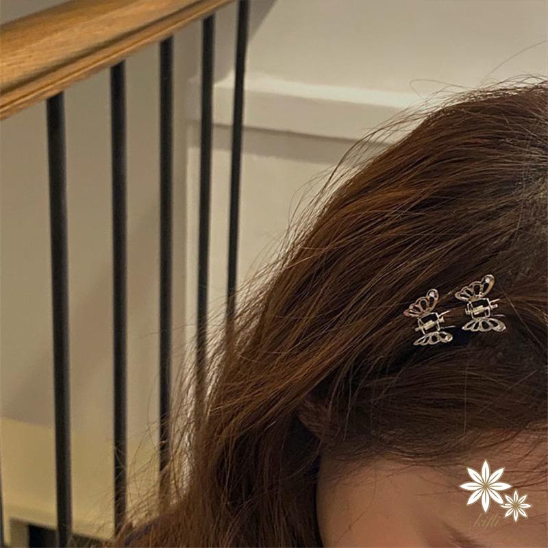 Kẹp tóc kim loại mini hình bươm bướm xinh xắn dành cho nữ