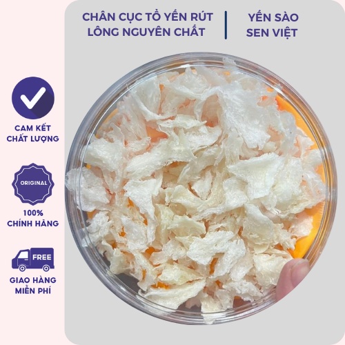 Chân cục tổ yến sào tinh chế rút lông nguyên chất ( 20gr-50gr-100gr )+ Tặng kèm 10gr ĐÔNG TRÙNG HẠ THẢO -TD4