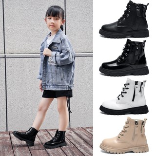 Giày Bốt Da Chống Trượt Không Thấm Nước Cho Bé Gái