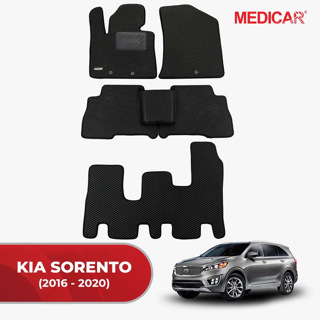 Thảm lót sàn ô tô Medicar xe Kia Sorento (2016-2020) - chống nước, không mùi, ngăn bụi bẩn