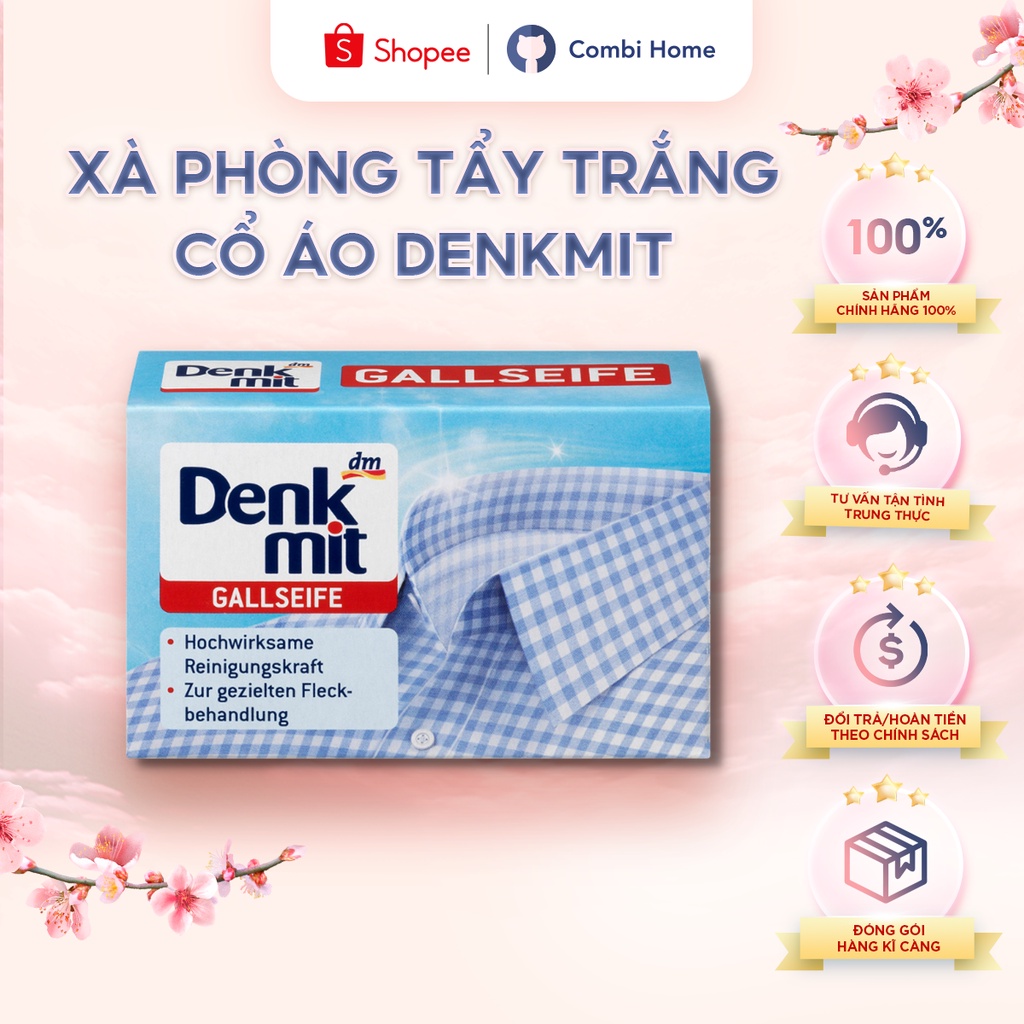 Xà phòng tẩy trắng cổ áo Denkmit nhập khẩu từ Đức, Xà bông giặt cổ áo trắng