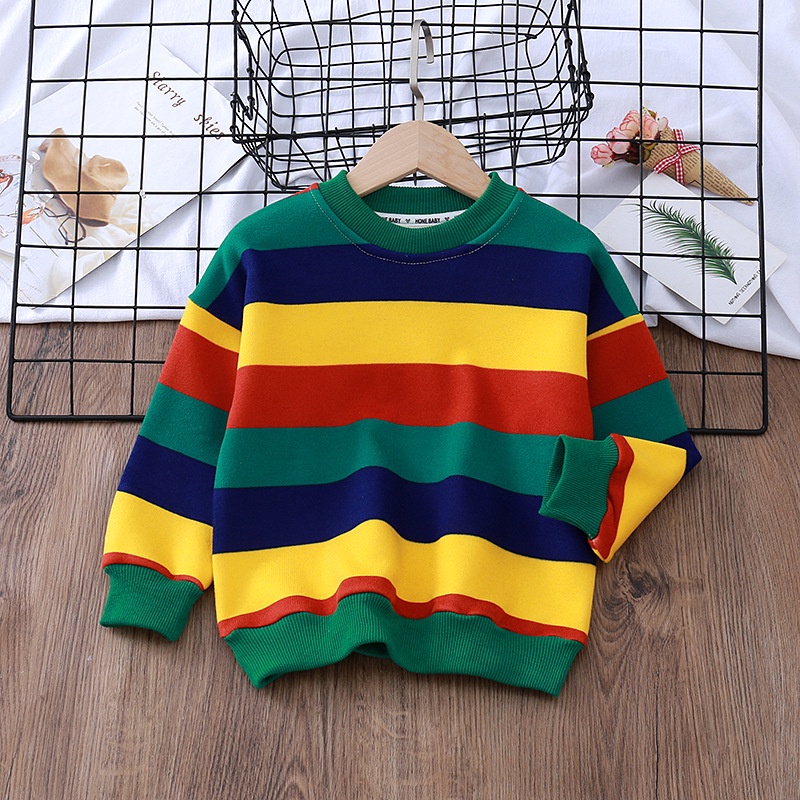 Hàng Có Sẵn Áo Sweatshirt Lông Cừu Phong Cách Mới Dành Cho Bé Trai Và Bé Gái Kích Thước 80-150CM