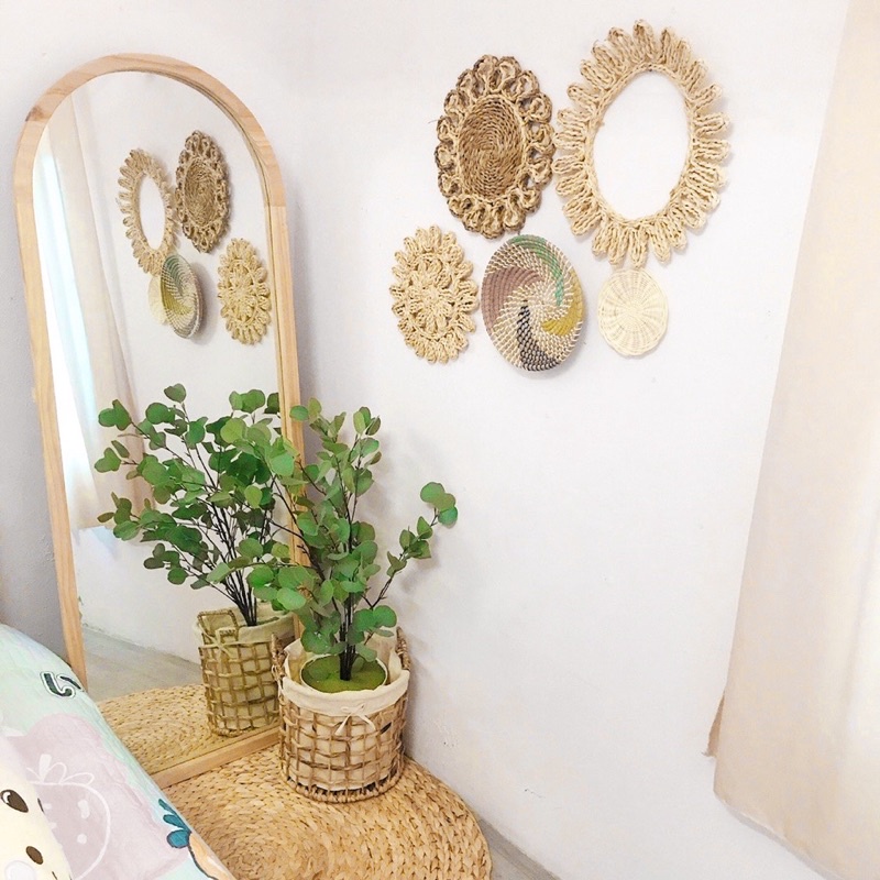 Bán sỉ Bộ giỏ lục bình có lót vải dùng để đựng đồ, decor nhà cửa, đựng rau củ quả, chụp ảnh sản phẩm
