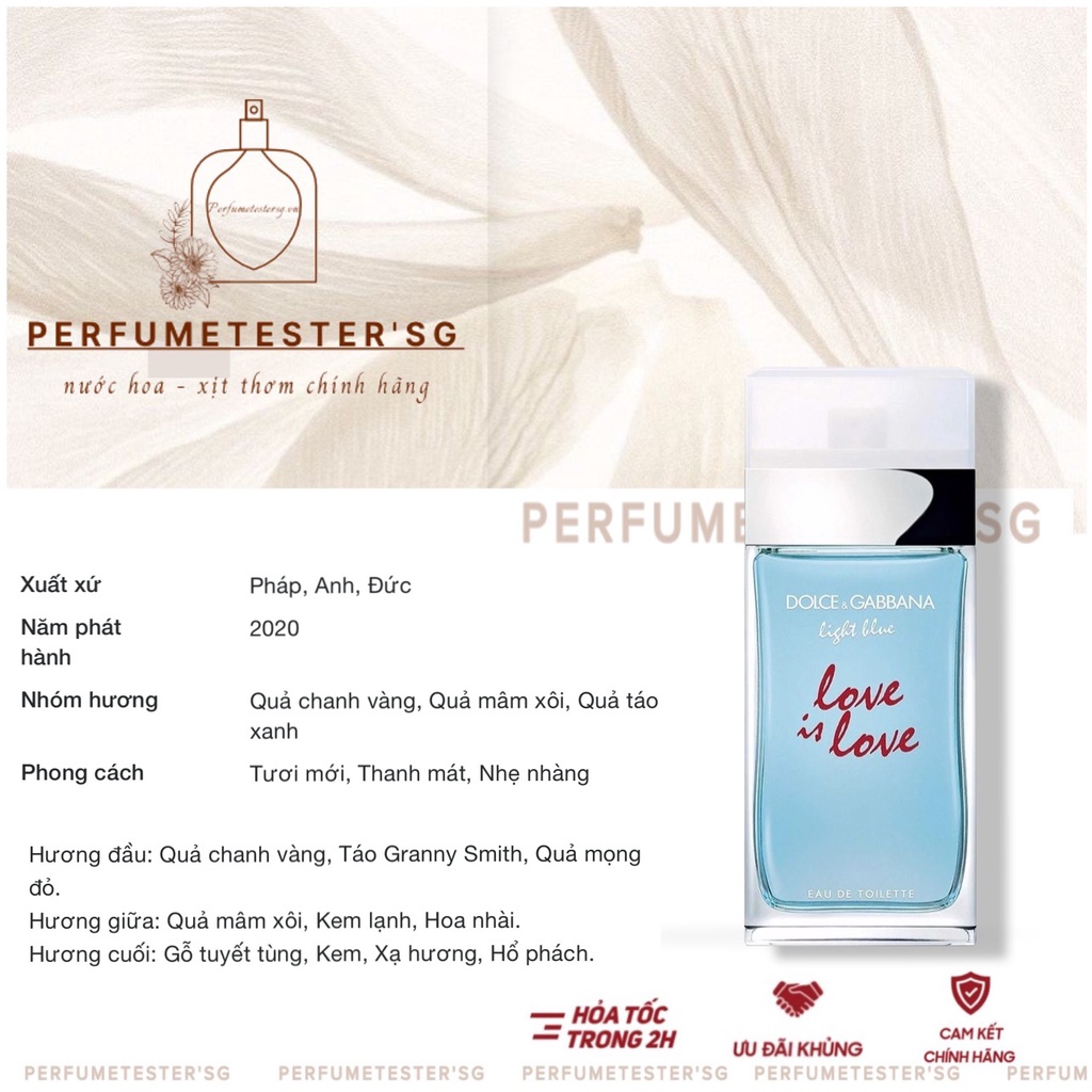 Nước hoa Dolce & Gabbana Light Blue Love Is Love -𝒑𝒆𝒓𝒇𝒖𝒎𝒆𝒕𝒆𝒔𝒕𝒆𝒓