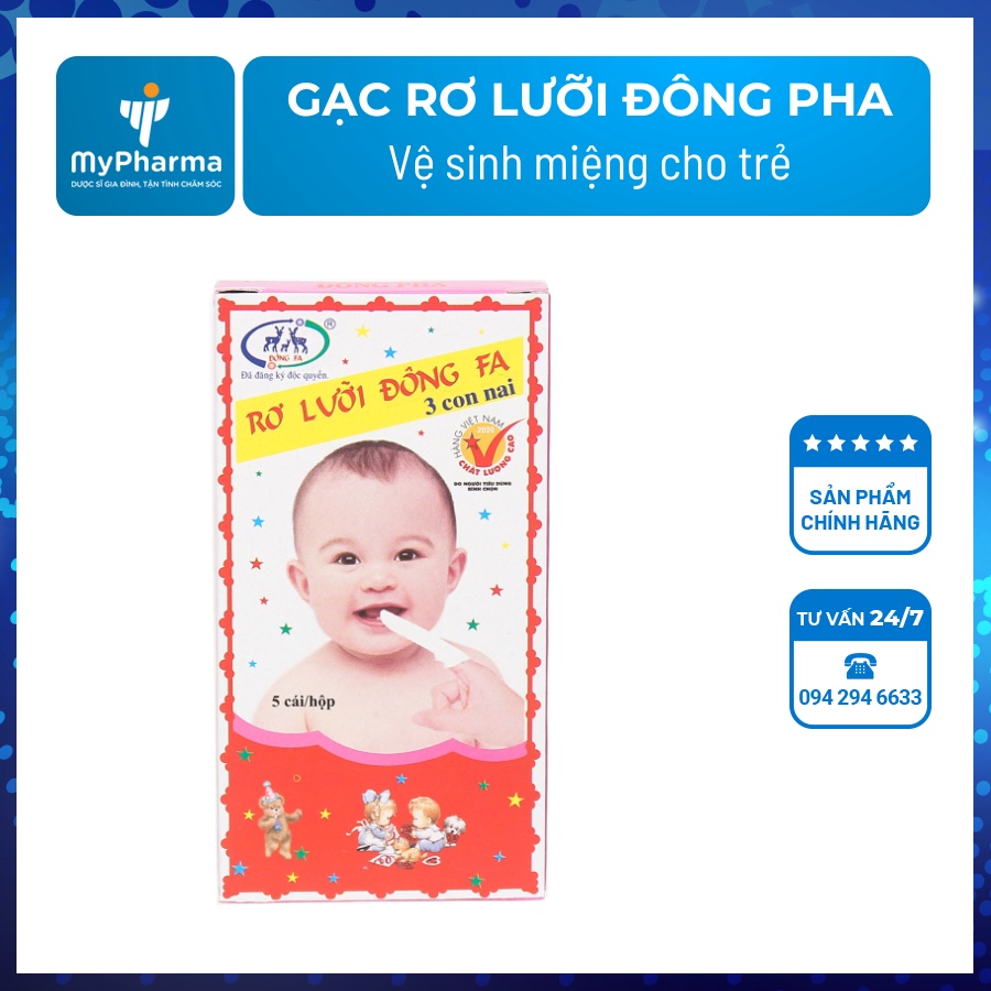 Gạc rơ lưỡi trẻ nhỏ Đông Fa CHÍNH HÃNG