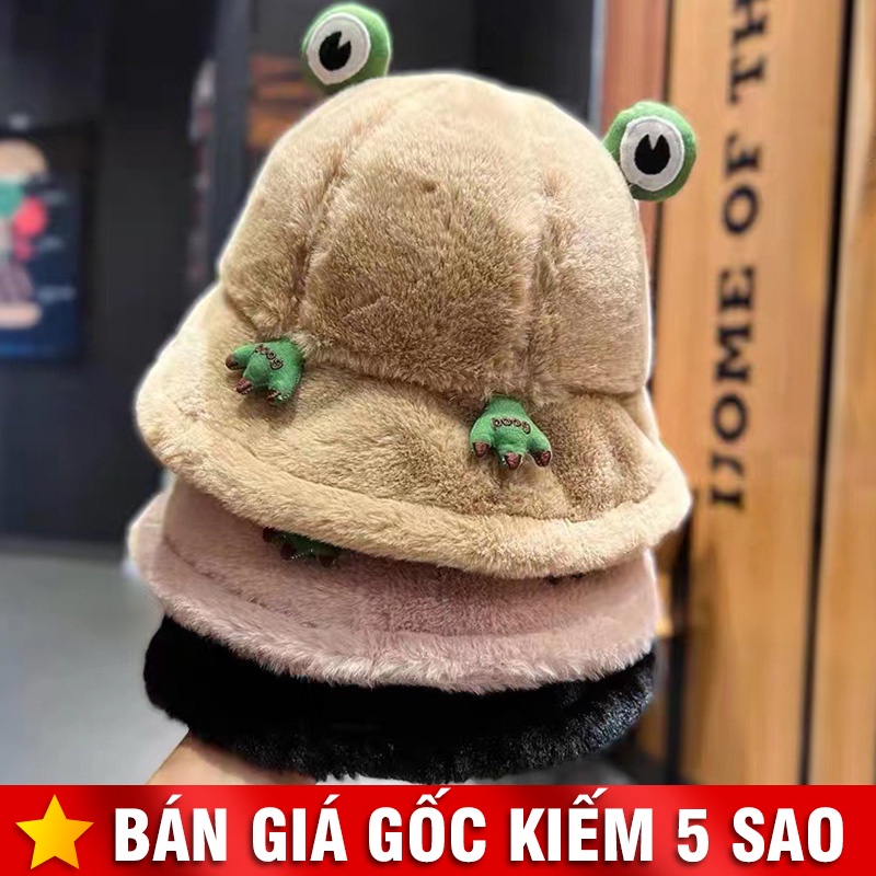Mũ Lông Hình Chú Ếch Con Nón Lông Mới P2218